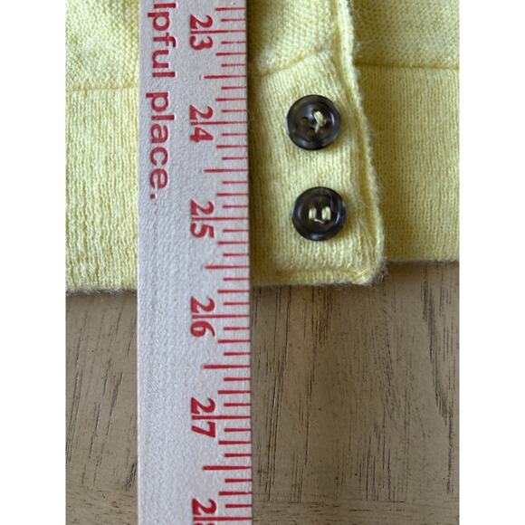 Vintage 80's Lacoste Cardigan Sweater Mens M Yellow Golf Caddy Shack Grandpa - Picture 9 of 11